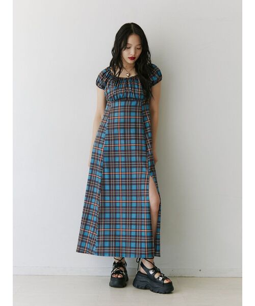 jouetie(ジュエティ)の「フレンチスリーブカットワンピース(ワンピース・レディース・ピンク/ブラウン/ブルー・MEDIUM)」の4枚目の写真