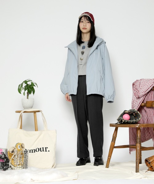 Seymour.(シーモア)の「"RIPSTOP” WATER-REPELLENT HOODED BZ(ナイロンジャケット・メンズ・グレイッシュブルー/ブラック/ベージュ/ネイビー・MEDIUM/LARGE/X-LARGE)」の11枚目の写真