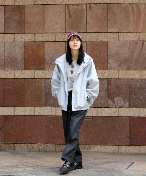 Seymour.(シーモア)の「"RIPSTOP” WATER-REPELLENT HOODED BZ(ナイロンジャケット・メンズ・グレイッシュブルー/ブラック/ベージュ/ネイビー・MEDIUM/LARGE/X-LARGE)」の13枚目の写真