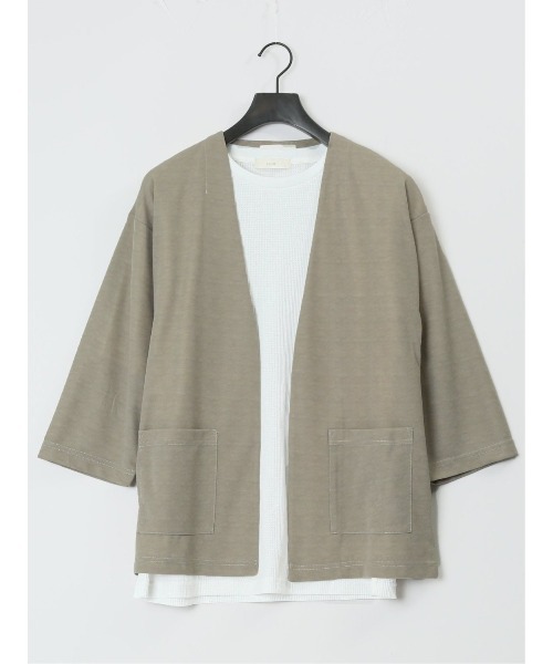 Kaule 7分袖カーディガン&半袖Tシャツ アンサンブル（アンサンブル）｜m.f.editorial（エムエフエディトリアル）