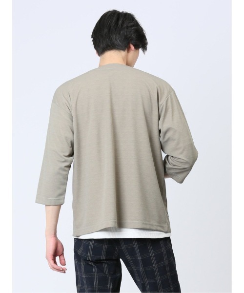 Kaule 7分袖カーディガン&半袖Tシャツ アンサンブル（アンサンブル）｜m.f.editorial（エムエフエディトリアル）