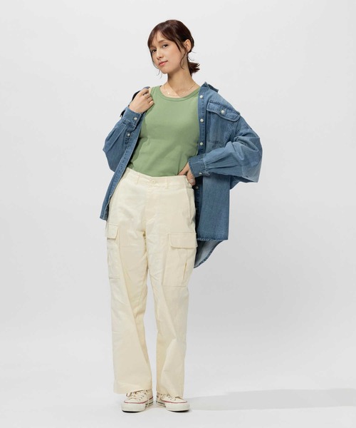 BACK NUMBER(バックナンバー)の「BACK NUMBER(バックナンバー)フライスタンクトップ(タンクトップ・レディース・ブラック/グリーン/ブラック×ホワイト・S/M/L/XL)」の11枚目の写真