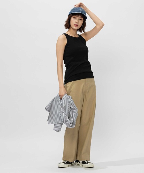 BACK NUMBER(バックナンバー)の「BACK NUMBER(バックナンバー)フライスタンクトップ(タンクトップ・レディース・ブラック/グリーン/ブラック×ホワイト・S/M/L/XL)」の6枚目の写真