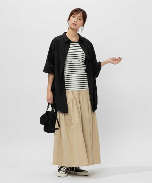 BACK NUMBER(バックナンバー)の「BACK NUMBER(バックナンバー)フライスタンクトップ(タンクトップ・レディース・ブラック/グリーン/ブラック×ホワイト・S/M/L/XL)」の8枚目の写真