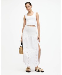 ALLSAINTS | ALEX EMBROIDERED BRODERIE MIDI SKIRT | ALEX 刺繍入り BRODERIE ミディ スカート(スカート)