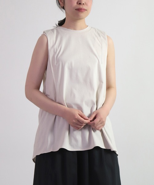 OWLEYE by domingo（アウルアイ バイドミンゴ）の「[ OWLEYE by domingo / アウルアイ ] 30/1 ベーシック天竺　フレアトップス（Tシャツ/カットソー・レディース・ライトグレー/ブルー/アイボリー/レモンイエロー・FREE）」の13枚目の写真