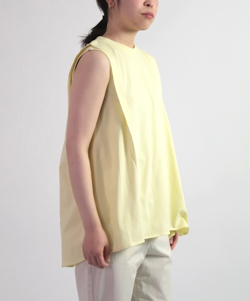 OWLEYE by domingo（アウルアイ バイドミンゴ）の「[ OWLEYE by domingo / アウルアイ ] 30/1 ベーシック天竺　フレアトップス（Tシャツ/カットソー・レディース・ライトグレー/ブルー/アイボリー/レモンイエロー・FREE）」の20枚目の写真