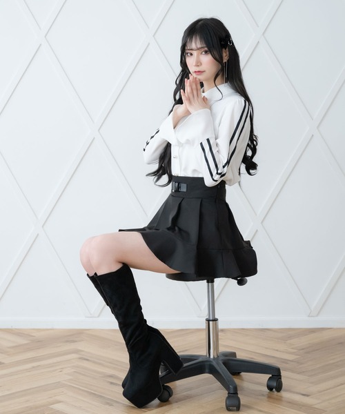 DearMyLoveMillor(ディアマイラブミラー)の「ベルスリーブラインブラウス(シャツ/ブラウス・レディース・ベビーピンク/ブラック・3L/LL/LARGE/MEDIUM)」の15枚目の写真