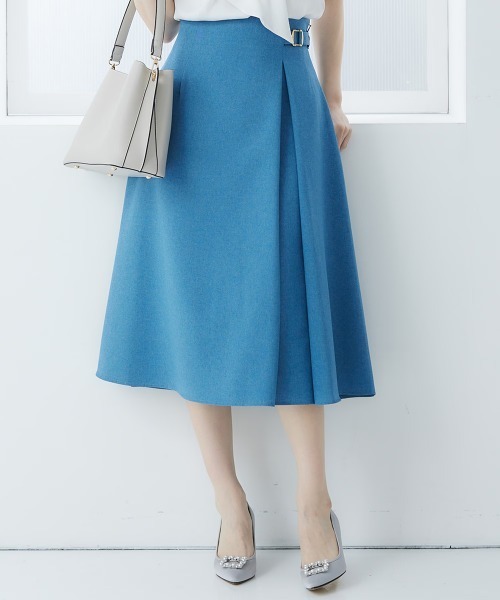 12Twelve Agenda(トゥエルブ アジェンダ)の「サイドベルトフレアスカート(スカート・レディース・ベージュ/ネイビー/ブルー/ベージュ系その他・M)」の4枚目の写真