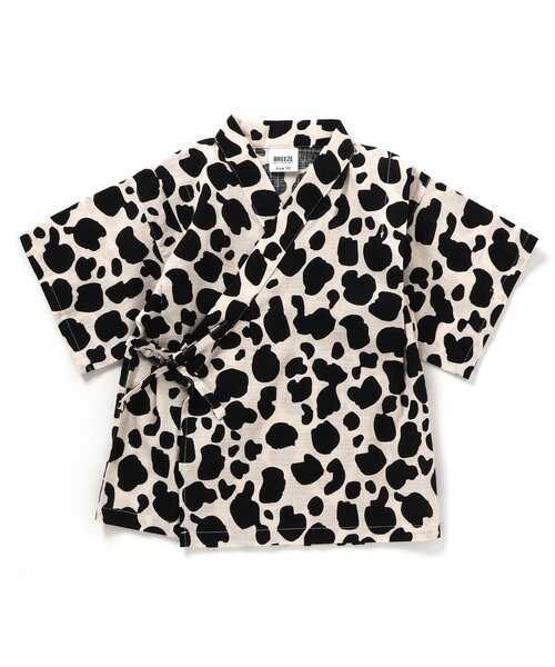 BREEZE（ブリーズ）の「【すっぽり着られる】総柄いろいろ甚平（浴衣・キッズ・キナリ/ミント/レインボー/エメラルド/アイボリー/ブラック/ネイビー/イエロー・90/100/110/120/80/130/140）」の13枚目の写真