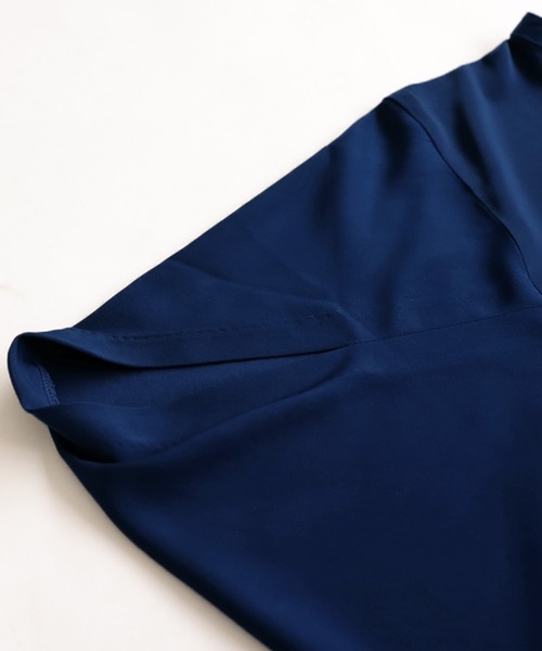 antiqua(アンティカ)の「ハーフスリーブシャツ(シャツ/ブラウス・レディース・ブラック/ホワイト/ネイビー・P/R)」の11枚目の写真