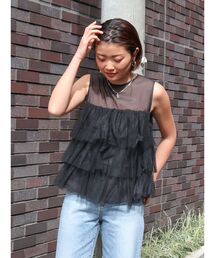 Ungrid | チュールシアーフリルブラウス(シャツ/ブラウス)