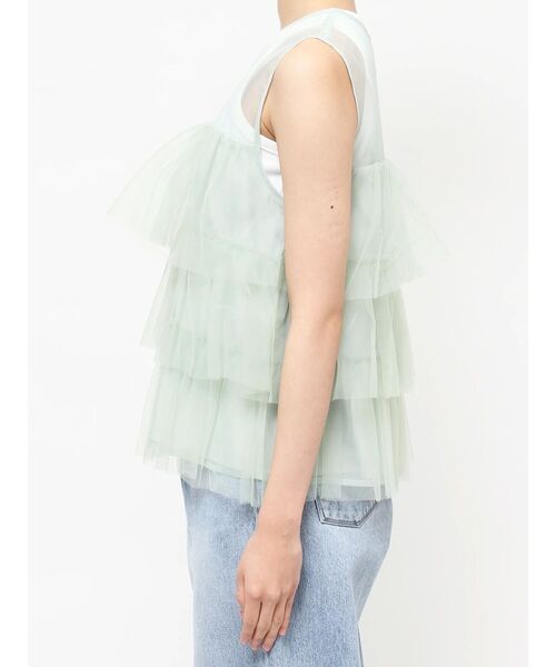 Ungrid(アングリッド)の「チュールシアーフリルブラウス(シャツ/ブラウス・レディース・オフホワイト/ブラック/グリーン・FREE)」の18枚目の写真
