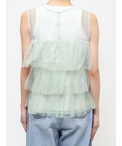 Ungrid(アングリッド)の「チュールシアーフリルブラウス(シャツ/ブラウス・レディース・オフホワイト/ブラック/グリーン・FREE)」の19枚目の写真