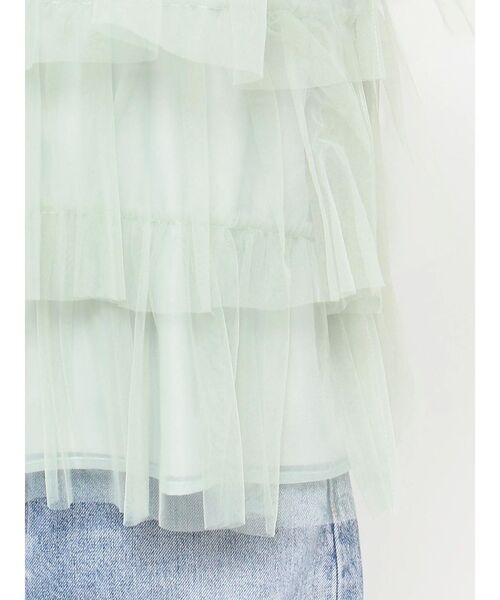 Ungrid(アングリッド)の「チュールシアーフリルブラウス(シャツ/ブラウス・レディース・オフホワイト/ブラック/グリーン・FREE)」の22枚目の写真