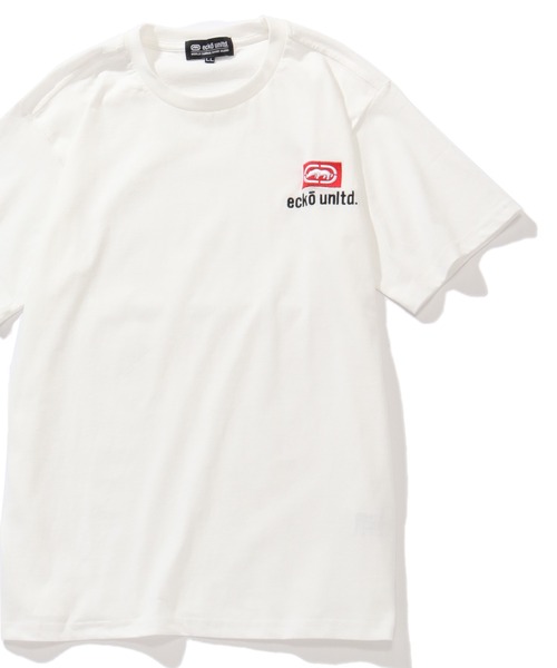 ecko unltd.(エコーアンリミテッド)の「【ecko unltd./エコーアンリミテッド】ワンポイントロゴ刺繍 ショートスリーブTシャツ(Tシャツ/カットソー・メンズ・ブラック/レッド/ホワイト・M/LL/L)」の2枚目の写真