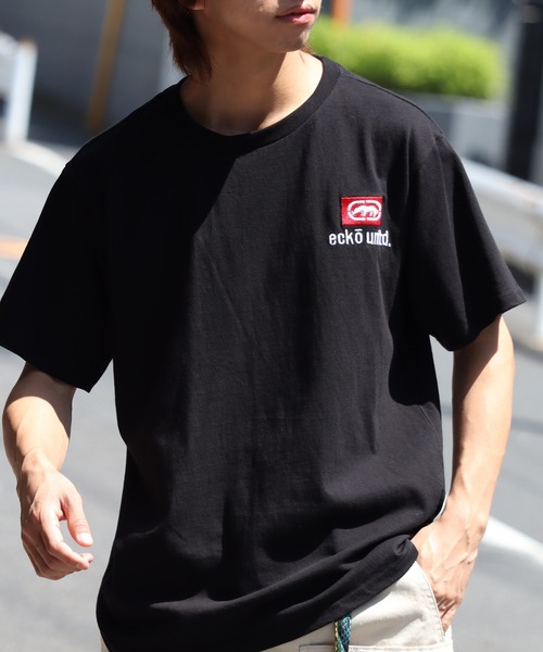 ecko unltd.(エコーアンリミテッド)の「【ecko unltd./エコーアンリミテッド】ワンポイントロゴ刺繍 ショートスリーブTシャツ(Tシャツ/カットソー・メンズ・ブラック/レッド/ホワイト・M/LL/L)」の3枚目の写真