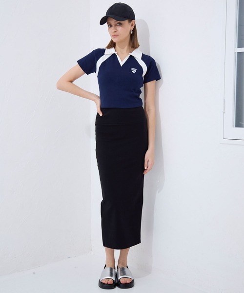 FOREVER 21(フォーエバー トゥエンティーワン)の「【2024SS】襟付きスキッパーTシャツ(Tシャツ/カットソー・レディース・ネイビー/ブラック/オフホワイト・SMALL/MEDIUM)」の5枚目の写真