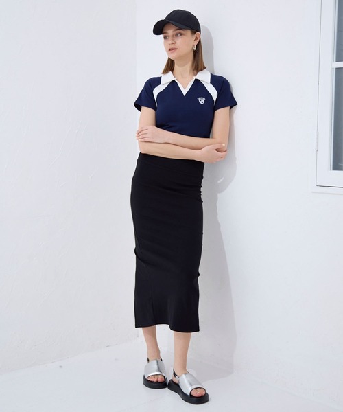 FOREVER 21(フォーエバー トゥエンティーワン)の「【2024SS】襟付きスキッパーTシャツ(Tシャツ/カットソー・レディース・ネイビー/ブラック/オフホワイト・SMALL/MEDIUM)」の6枚目の写真