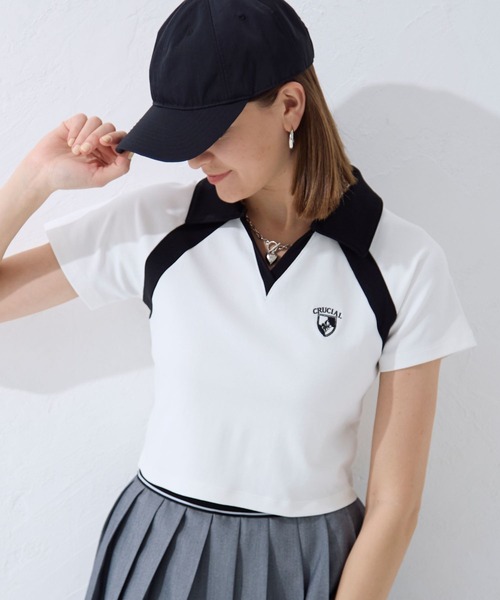 FOREVER 21(フォーエバー トゥエンティーワン)の「【2024SS】襟付きスキッパーTシャツ(Tシャツ/カットソー・レディース・ネイビー/ブラック/オフホワイト・SMALL/MEDIUM)」の16枚目の写真