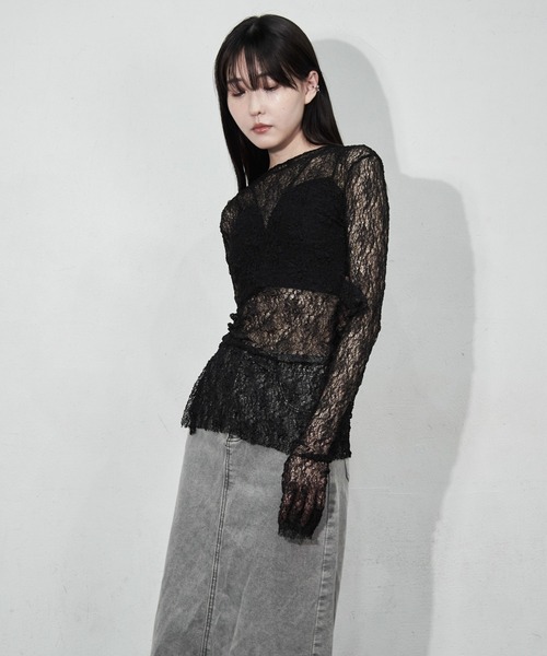 セール】Layered square cut tops レイヤードスクエアカット