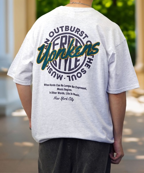Burner（バーナー）の「【GROOVY STORE】サガラ刺繍オーバーサイズTシャツ UVカット＆COOL&DRY（Tシャツ/カットソー・メンズ・グリーン/ホワイト系その他2/ブラック/サックスブルー/ピンク/ホワイト/スミクロ/モカ/レモンイエロー/オフホワイト/ブラック系その他2/ライトブラック/ホワイト系その他3/ピンク系その他2/ネイビー/ミント/サックスブルー系2/ダークグリーン系2/ブラック系その他3/ホワイト系その他4/ブラウン系その他/ラベンダー/ブラック系その他4/ブラック系その他5/ホワイト系その他5/ホワイト×グレー/ブラック系その他7/ダークグリーン系3/ホワイト系その他6/ブラック系その他6・M/L/LL）」の4枚目の写真