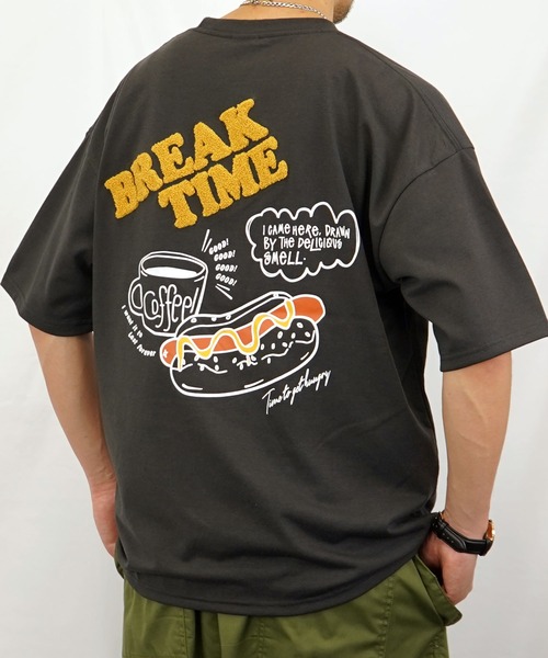Burner（バーナー）の「【GROOVY STORE】サガラ刺繍オーバーサイズTシャツ UVカット＆COOL&DRY（Tシャツ/カットソー・メンズ・グリーン/ホワイト系その他2/ブラック/サックスブルー/ピンク/ホワイト/スミクロ/モカ/レモンイエロー/オフホワイト/ブラック系その他2/ライトブラック/ホワイト系その他3/ピンク系その他2/ネイビー/ミント/サックスブルー系2/ダークグリーン系2/ブラック系その他3/ホワイト系その他4・M/L/LL）」の8枚目の写真