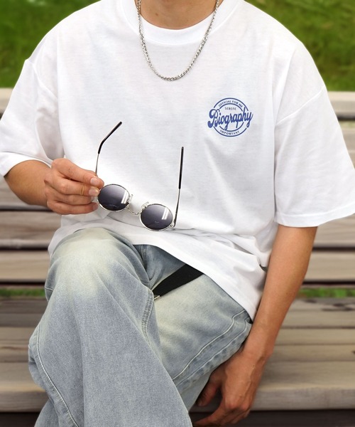 Burner（バーナー）の「【GROOVY STORE】サガラ刺繍オーバーサイズTシャツ UVカット＆COOL&DRY（Tシャツ/カットソー・メンズ・グリーン/ホワイト系その他2/ブラック/サックスブルー/ピンク/ホワイト/スミクロ/モカ/レモンイエロー/オフホワイト/ブラック系その他2/ライトブラック/ホワイト系その他3/ピンク系その他2/ネイビー/ミント/サックスブルー系2/ダークグリーン系2/ブラック系その他3/ホワイト系その他4・M/L/LL）」の5枚目の写真