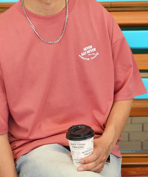 Burner（バーナー）の「【GROOVY STORE】サガラ刺繍オーバーサイズTシャツ UVカット＆COOL&DRY（Tシャツ/カットソー・メンズ・グリーン/ホワイト系その他2/ブラック/サックスブルー/ピンク/ホワイト/スミクロ/モカ/レモンイエロー/オフホワイト/ブラック系その他2/ライトブラック/ホワイト系その他3/ピンク系その他2/ネイビー/ミント/サックスブルー系2/ダークグリーン系2/ブラック系その他3/ホワイト系その他4・M/L/LL）」の20枚目の写真