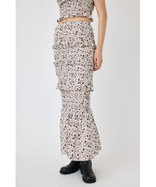 MOUSSY（マウジー）の「GATHER MERMAID スカート（スカート・レディース・ホワイト/ブラック/ホワイト系その他/ブラック系その他・2/1）」の5枚目の写真