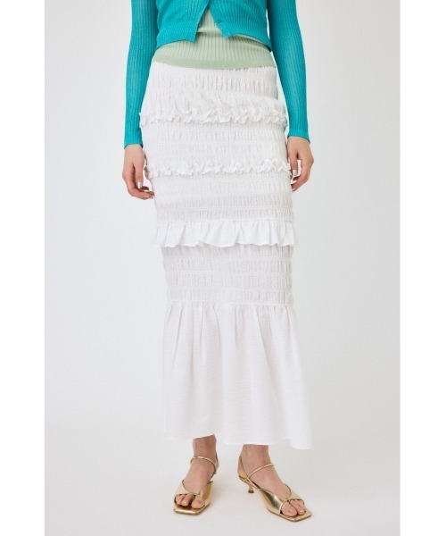 MOUSSY（マウジー）の「GATHER MERMAID スカート（スカート・レディース・ホワイト/ブラック/ホワイト系その他/ブラック系その他・2/1）」の17枚目の写真