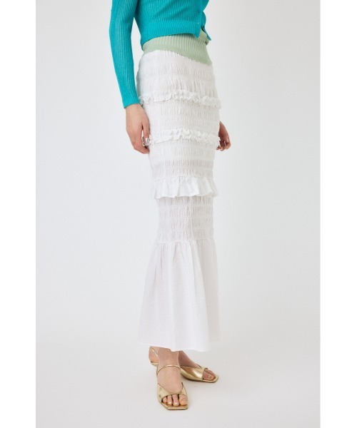 MOUSSY（マウジー）の「GATHER MERMAID スカート（スカート・レディース・ホワイト/ブラック/ホワイト系その他/ブラック系その他・2/1）」の18枚目の写真