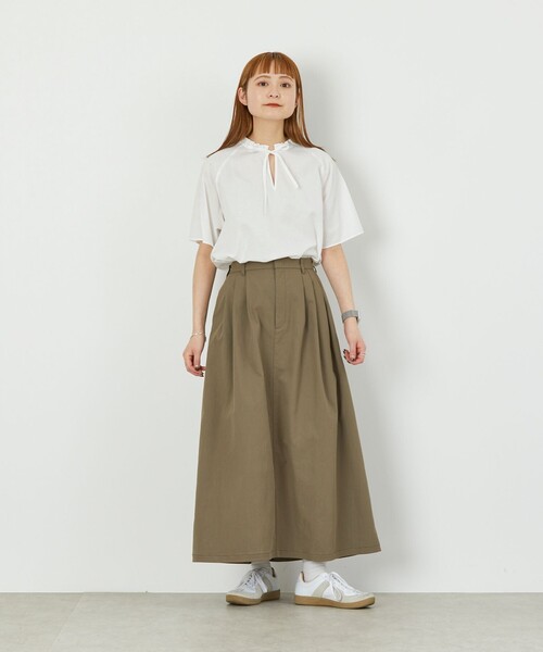 MACKINTOSH PHILOSOPHY(マッキントッシュ フィロソフィー)の「GREY LABEL スタンドカラーフリルブラウス(シャツ/ブラウス・レディース・ホワイト/ブルー系その他4・2)」の9枚目の写真