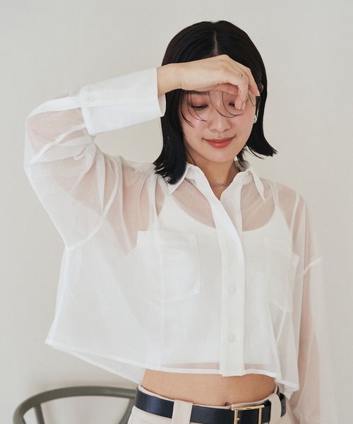 今季⭐︎新品⭐︎PIST シアークロップドシャツ シアークロップドシャツ | AND ON JIONE STORE（アンドオン