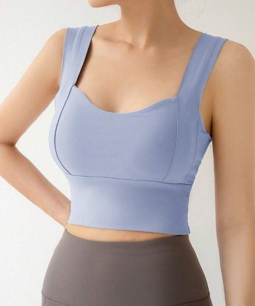 SAISON DE PAPILLON（セゾンドパピヨン）の「カップ付きブラトップ スポーツブラ ヨガ フィットネス ナイトブラ スポブラ インナー アンダーウェア（スポーツブラ・レディース・ピンク/レンガ/グリーン/パープル/ネイビー/ライトピンク/ブラック/ブルー・M/L）」の5枚目の写真