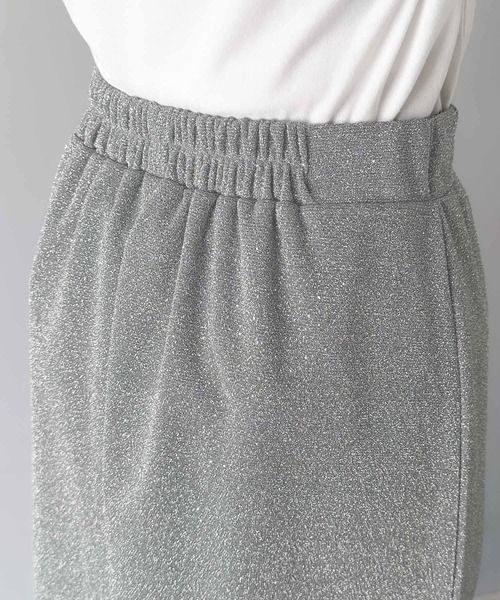 セール】【mily bilet】華やかで上品。バックスリットIラインラメ