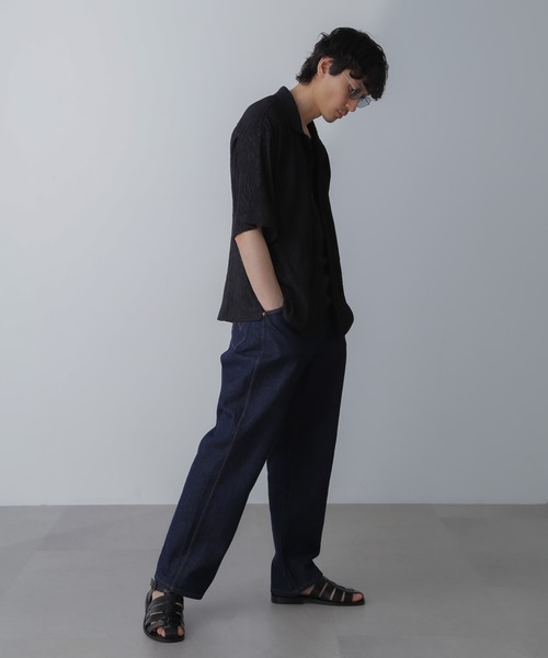 NORMANBROS（ノーマンブロス）の「NORMANBROS別注ワイドポケット楊柳シャツ 半袖（シャツ/ブラウス・メンズ・ブラック/アイボリー・M/L）」の11枚目の写真