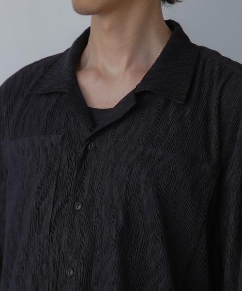 NORMANBROS（ノーマンブロス）の「NORMANBROS別注ワイドポケット楊柳シャツ 半袖（シャツ/ブラウス・メンズ・ブラック/アイボリー・M/L）」の15枚目の写真