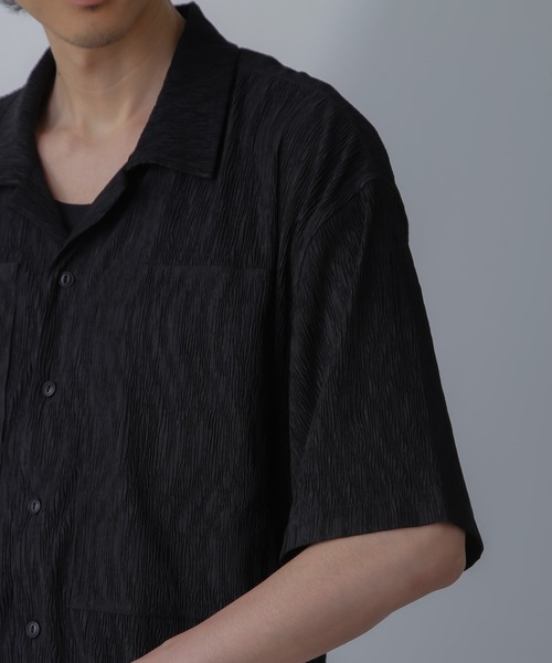 NORMANBROS（ノーマンブロス）の「NORMANBROS別注ワイドポケット楊柳シャツ 半袖（シャツ/ブラウス・メンズ・ブラック/アイボリー・M/L）」の16枚目の写真