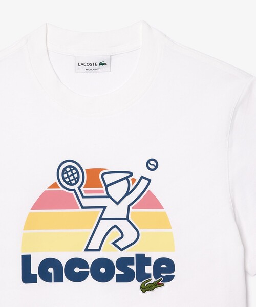 【セール】テニスプレイヤーグラフィックプリントクルーネック半袖Tシャツ（Tシャツ/カットソー）｜LACOSTE（ラコステ）