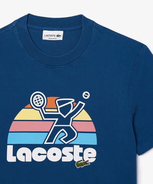 【セール】テニスプレイヤーグラフィックプリントクルーネック半袖Tシャツ（Tシャツ/カットソー）｜LACOSTE（ラコステ）