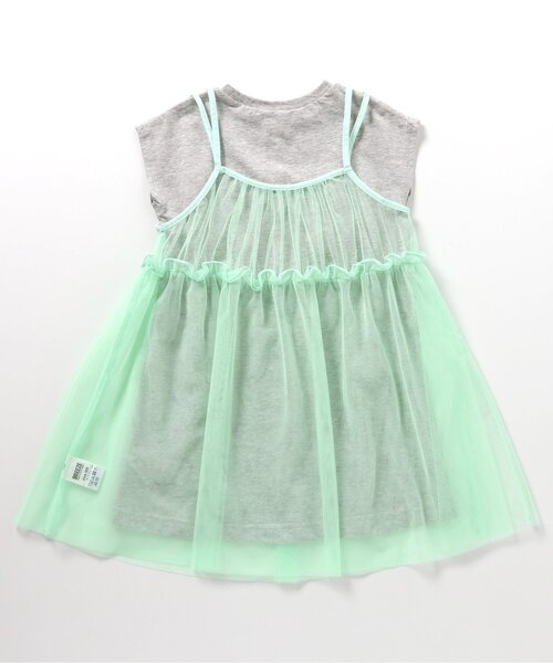 BREEZE（ブリーズ）の「カレッジロゴチュールワンピース（ワンピース・キッズ・チャコール/ブルー/グレー・80/90/100/110/120/130/140）」の9枚目の写真