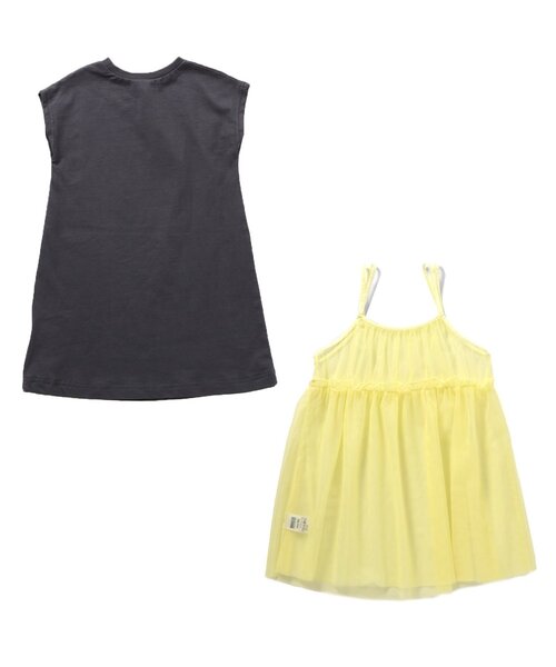 BREEZE（ブリーズ）の「カレッジロゴチュールワンピース（ワンピース・キッズ・チャコール/ブルー/グレー・80/90/100/110/120/130/140）」の11枚目の写真