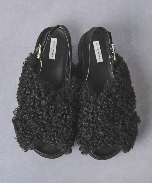 ユナイテッドアローズ　ファーサンダル　23.5 24 美品　37 ユナイテッドアローズファーサンダル23.5 24 美品37