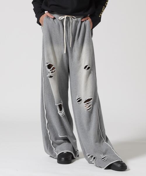 DANKE SCHON(ダンケシェーン)の「【WEB&DEPOT限定】DankeSchon/DAMEGE SWEAT WIDE PANTS(スウェットパンツ・メンズ・ブラック/グレー・S/L/M/XS)」の1枚目の写真