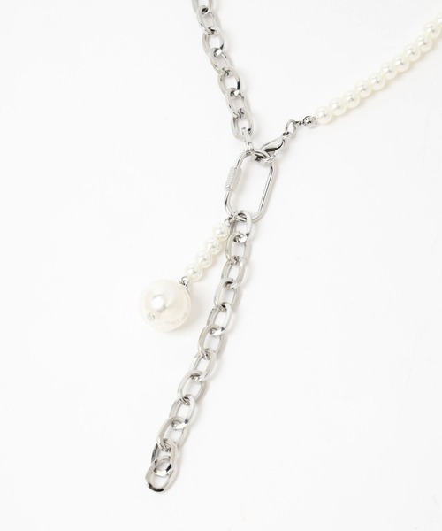 HARE（ハレ）の「MIXデザインネックレス(HARE)（ネックレス・レディース・シルバー/ホワイト・FREE）」の15枚目の写真