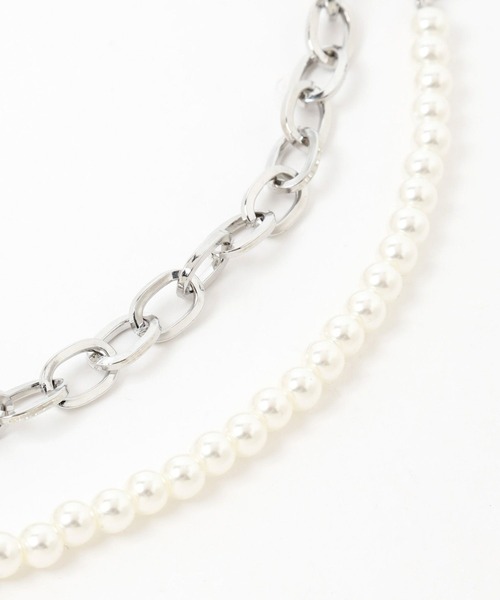 HARE（ハレ）の「MIXデザインネックレス(HARE)（ネックレス・レディース・シルバー/ホワイト・FREE）」の21枚目の写真