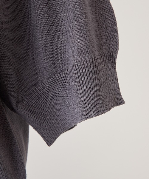 one after another NICE CLAUP（ワンアフターアナザーナイスクラップ）の「ワンポイントロゴ/サマーニットカーディガン（カーディガン/ボレロ・レディース・イエロー/チャコールグレー/オフホワイト/サックスブルー/ホワイト×ブラック/ピンク・FREE）」の10枚目の写真