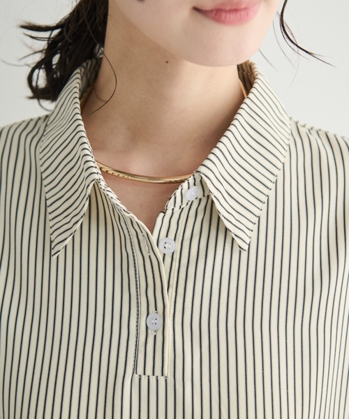 MERLOT(メルロー)の「2wayドロストシャツワンピース(シャツワンピース・レディース・ベージュ/ライトブルー・FREE)」の10枚目の写真