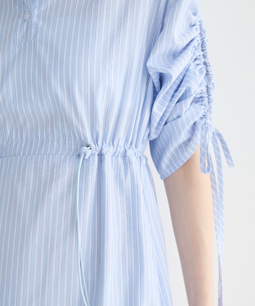 MERLOT(メルロー)の「2wayドロストシャツワンピース(シャツワンピース・レディース・ベージュ/ライトブルー・FREE)」の17枚目の写真